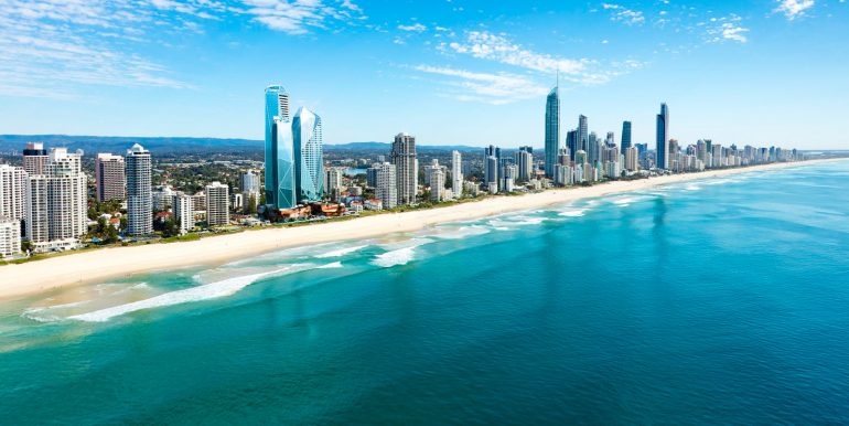 Villa Roma on Capri Gold Coast Surfers Play Beach GC skyline